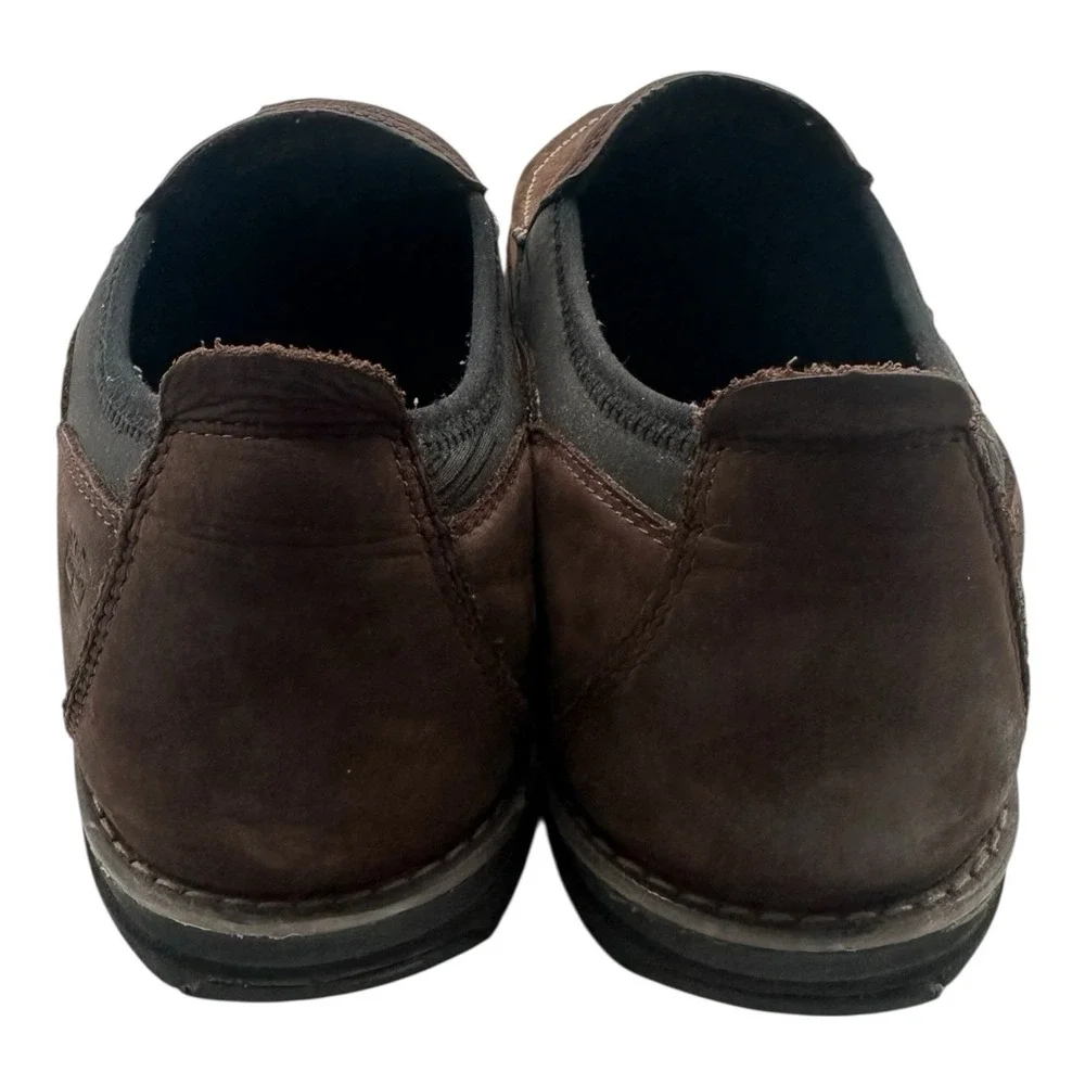 Timberland Shoes Men Sz 13 Brown Leather Slip On Loafers Anti-Fatigure Gripstick